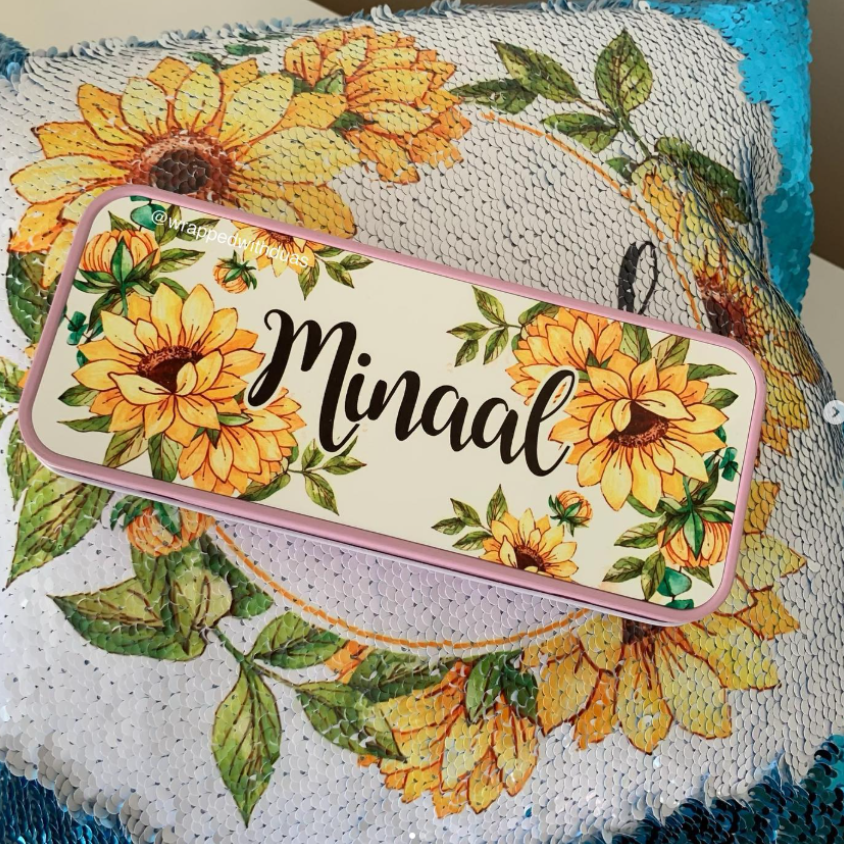 Personalised Pencil Tin - Sunflower Design