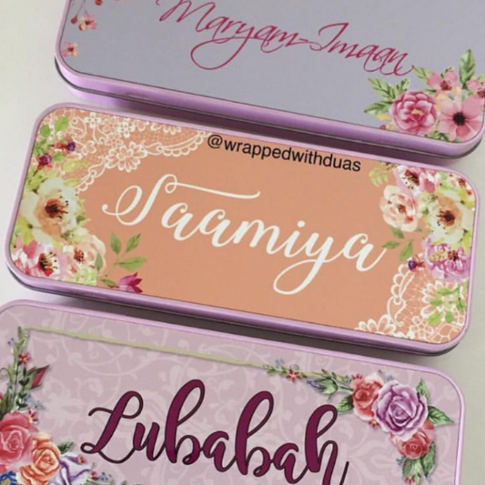 Personalised pencil tin