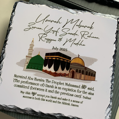 Umrah Mubarak Rock Slate